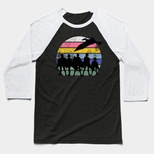 Battle of the Planets Gatachman vintage sunset style G Force Baseball T-Shirt